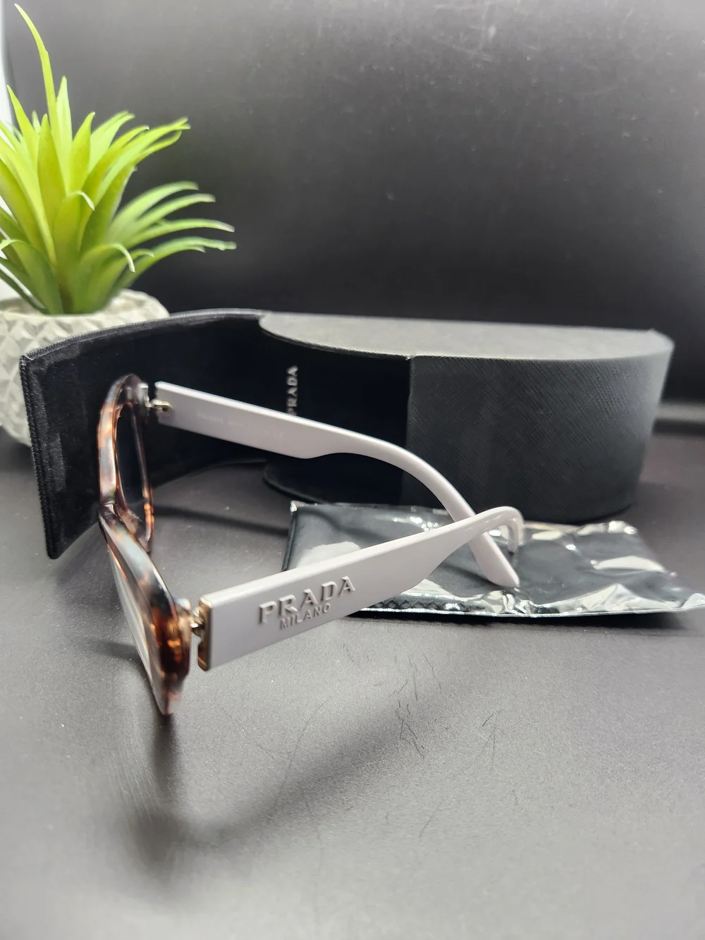 Prada Women's Tortoiseshell Cat-Eye Sunglasses - Picture 2 of 5